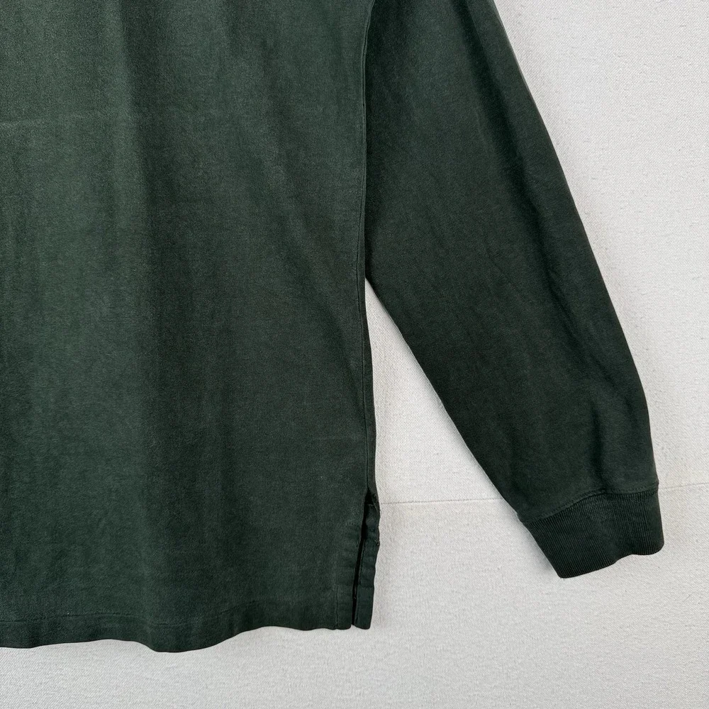 90's Vtg Polo Ralph Lauren Turtle Neck Shirt Men's L Green Soft *Distressed